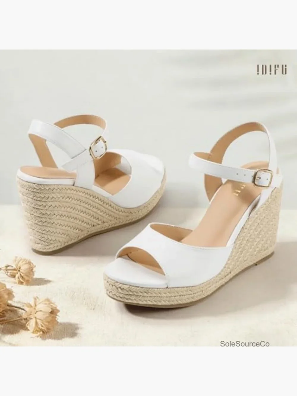 Espadrilles Wedges Sandals Platform Peep Toe Slingback Wedge Heels Summer